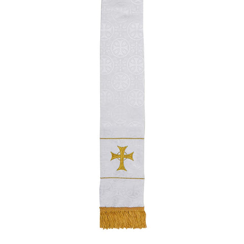 Maltese Jacquard Bookmark: White - Gerken's Religious Supplies