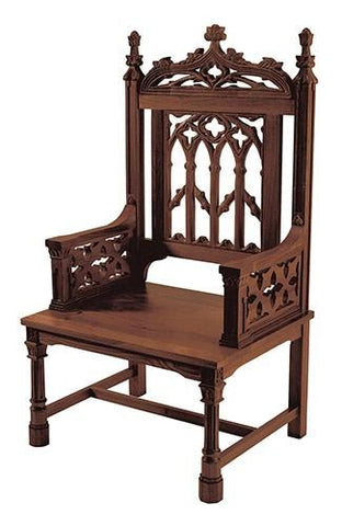 Canterbury Collection Celebrant Chair - Walnut - Gerken's Religious Supplies