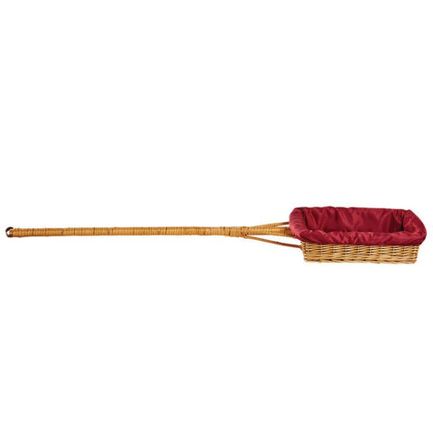 Rectangular Woven Reed Offering Basket with Handle - Gerken's Religious Supplies