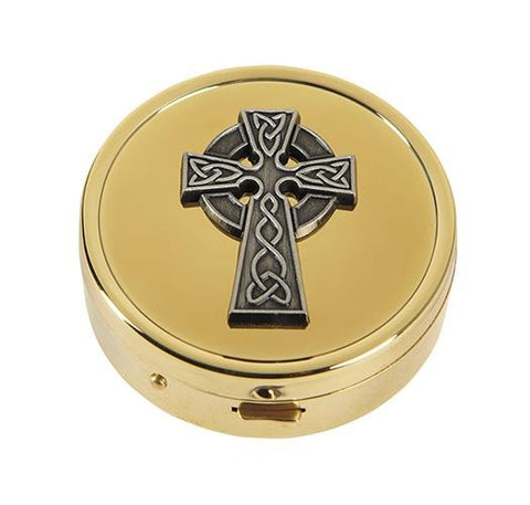 Celtic Cross Embossed Pyx - Gerken's Religious Supplies