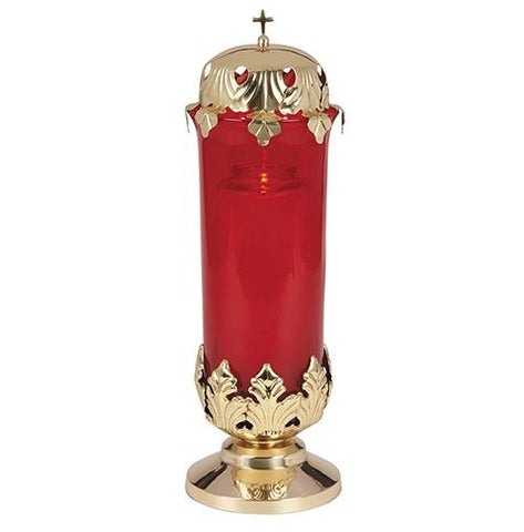 Brass Sanctuary Light Holder with Top - Gerken's Religious Supplies