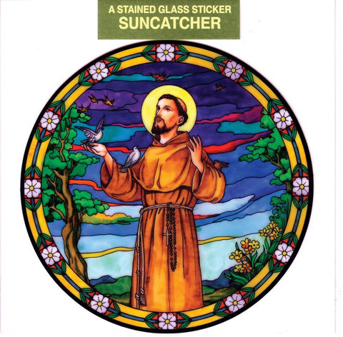 St. Francis Static Sticker - Gerken's Religious Supplies
