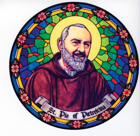 Padre Pio Static Sticker - Gerken's Religious Supplies