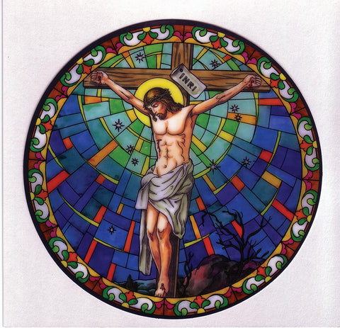 Crucifixion Static Sticker - Gerken's Religious Supplies